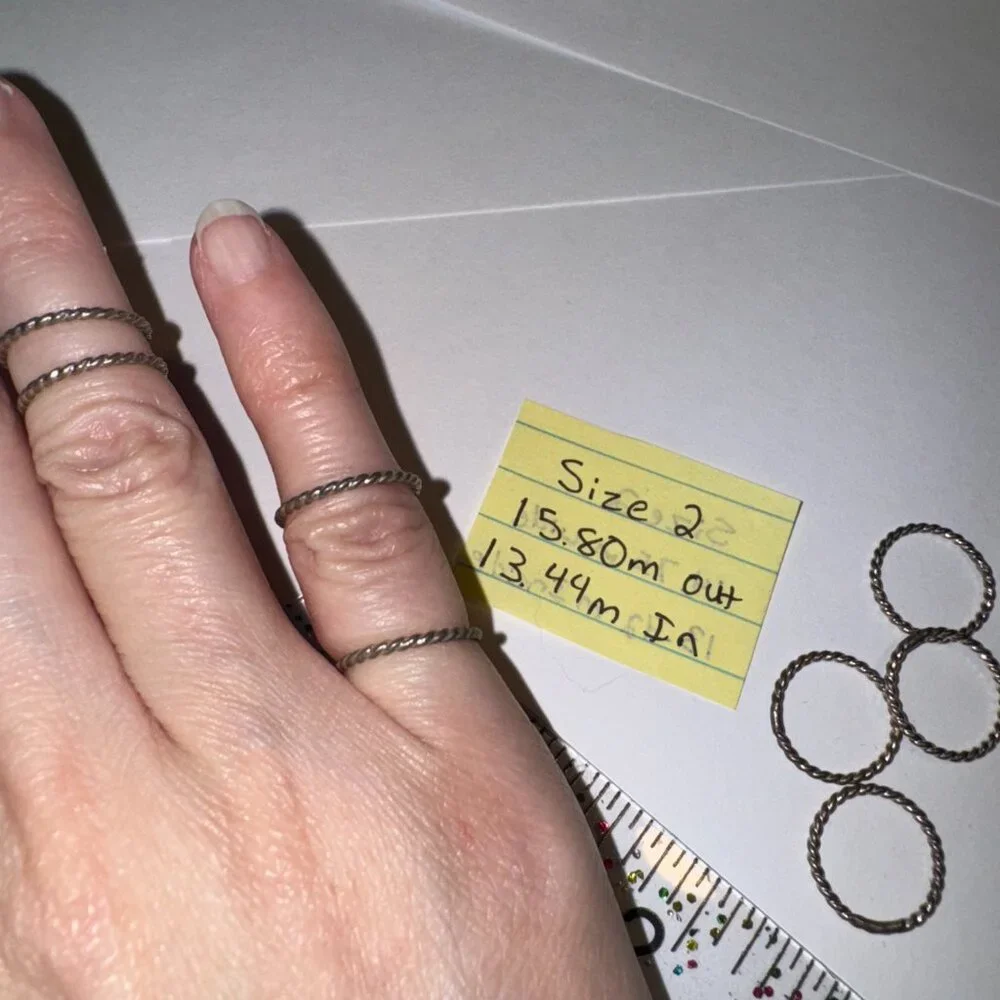 Sterling Silver Twisty Ring, Size 2